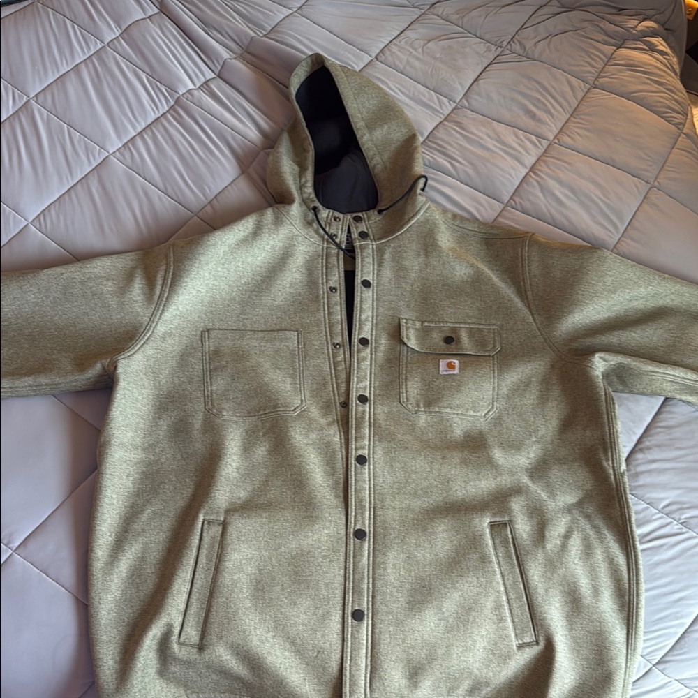 Carhartt Sage Green Hooded Jacket